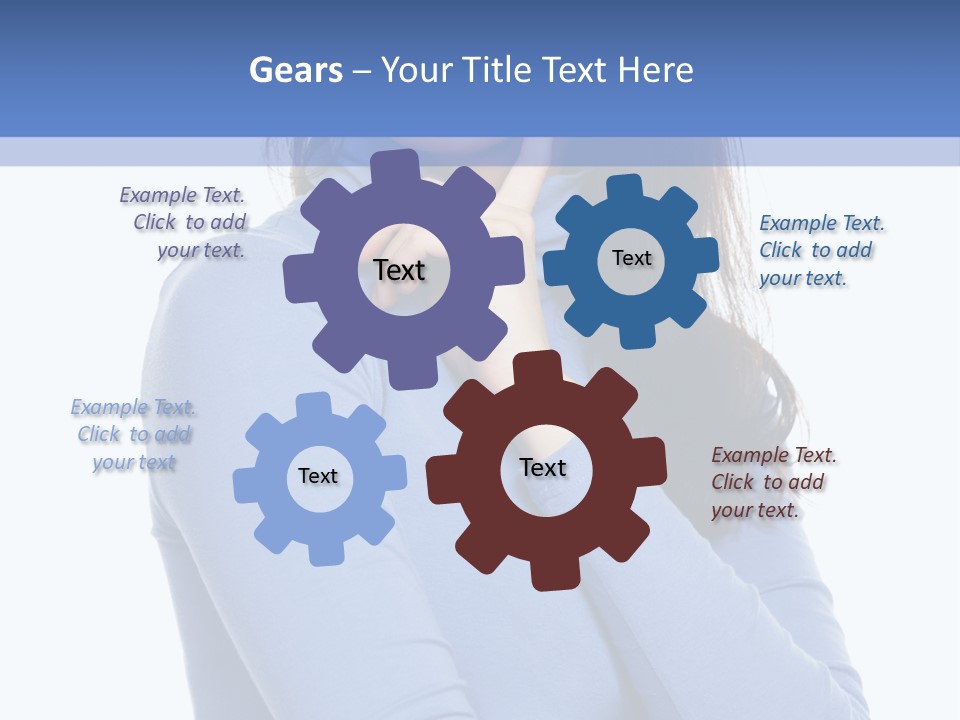 Thinking Woman Teen PowerPoint Template