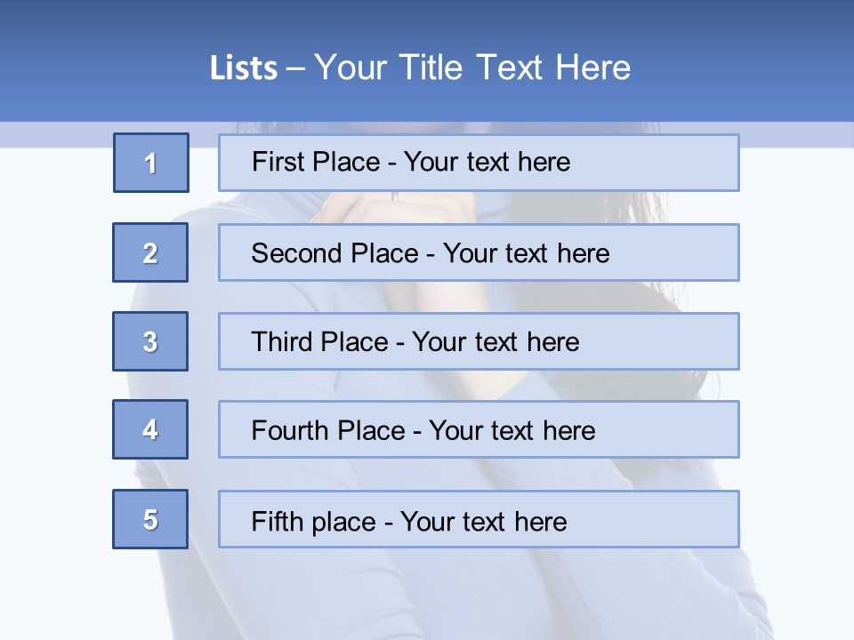 Thinking Woman Teen PowerPoint Template