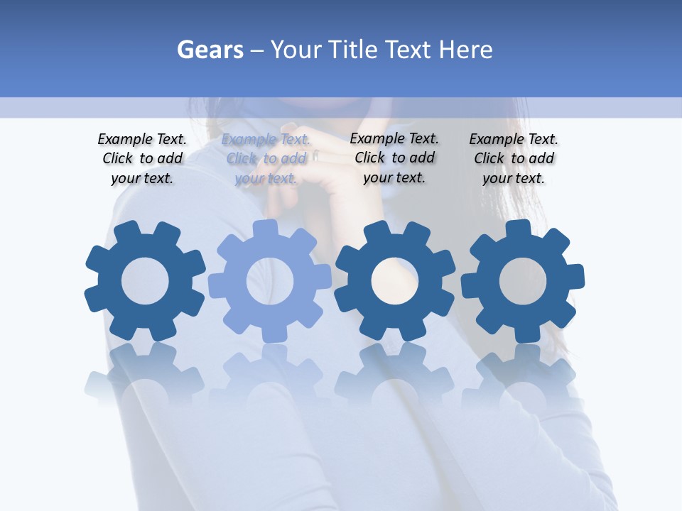 Thinking Woman Teen PowerPoint Template