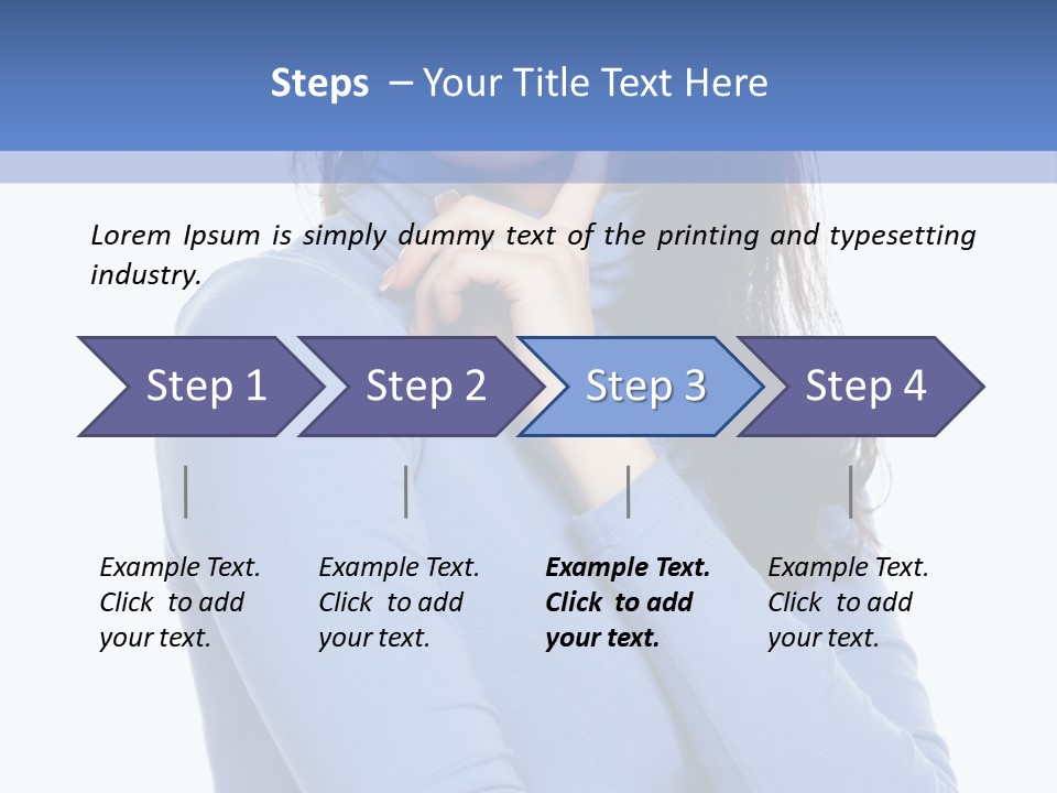 Thinking Woman Teen PowerPoint Template