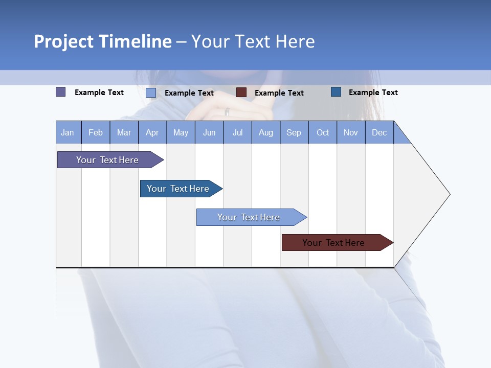 Thinking Woman Teen PowerPoint Template