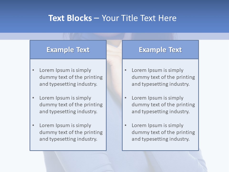 Thinking Woman Teen PowerPoint Template