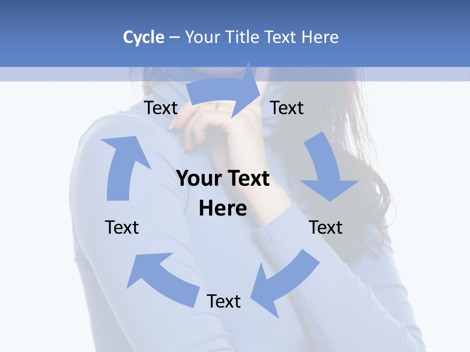 Thinking Woman Teen PowerPoint Template