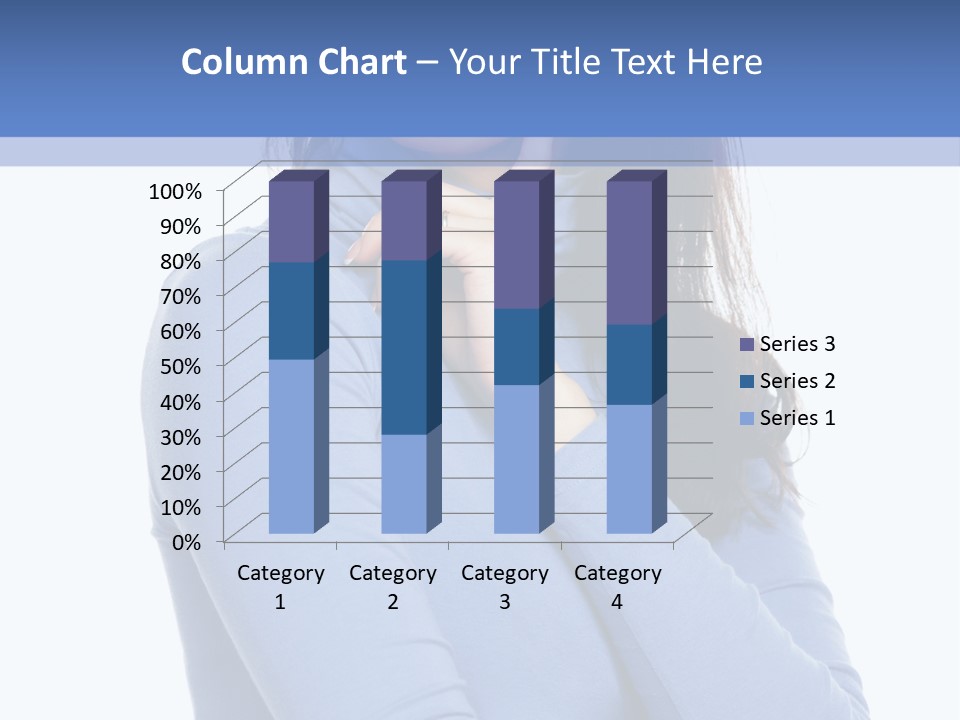 Thinking Woman Teen PowerPoint Template