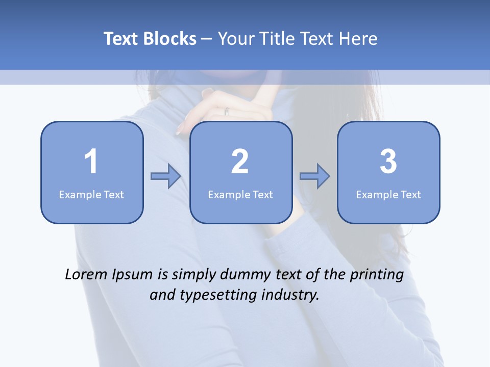 Thinking Woman Teen PowerPoint Template