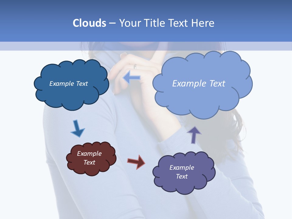 Thinking Woman Teen PowerPoint Template