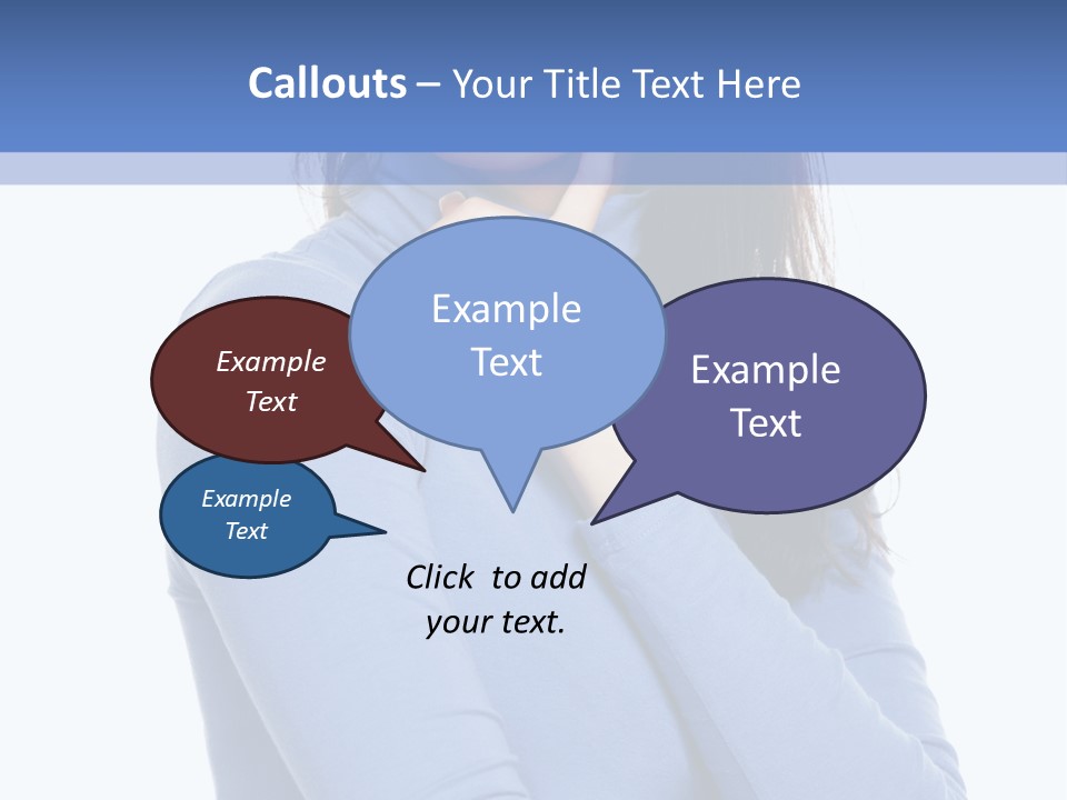 Thinking Woman Teen PowerPoint Template