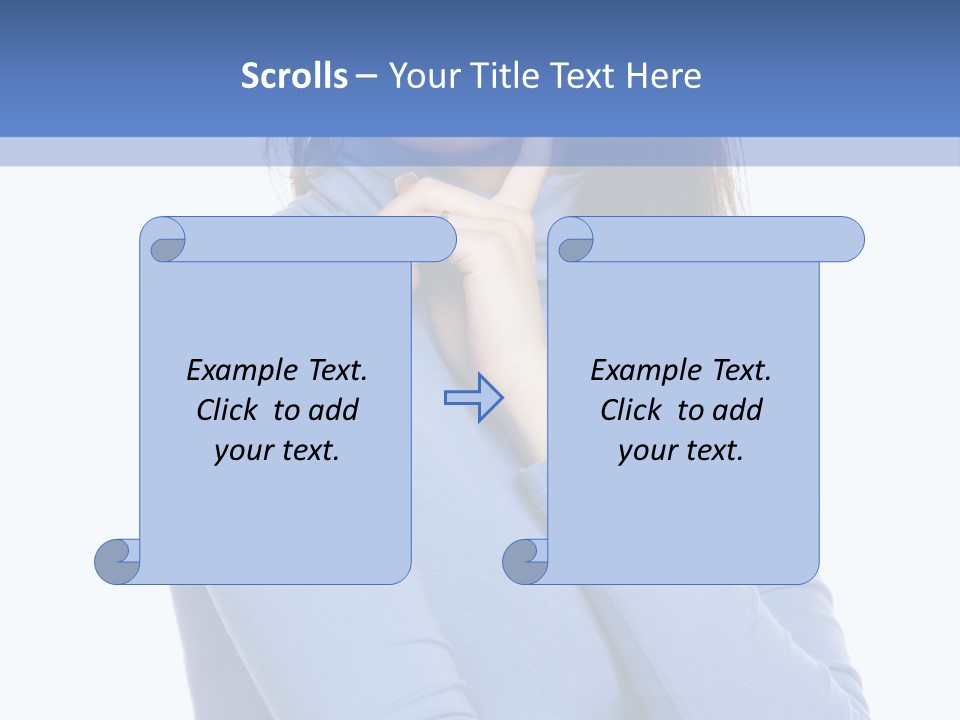 Thinking Woman Teen PowerPoint Template