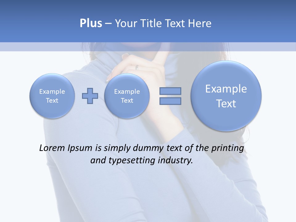 Thinking Woman Teen PowerPoint Template