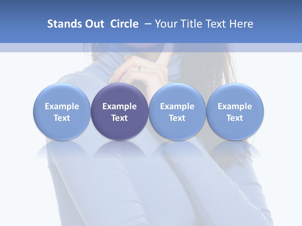 Thinking Woman Teen PowerPoint Template