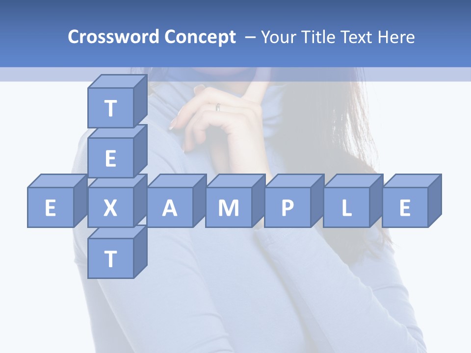 Thinking Woman Teen PowerPoint Template