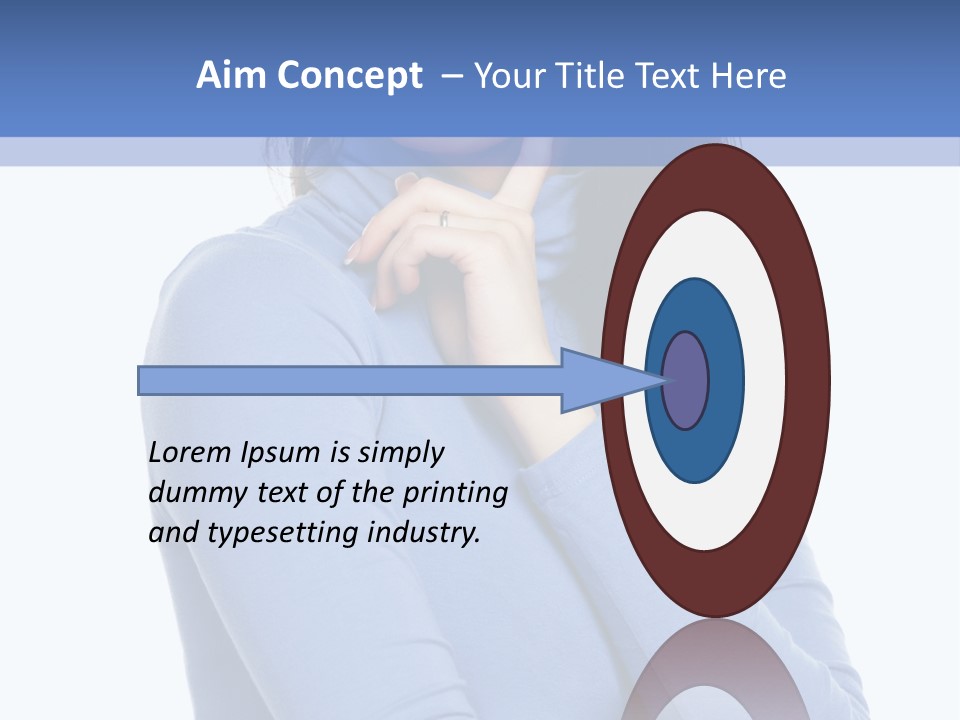 Thinking Woman Teen PowerPoint Template