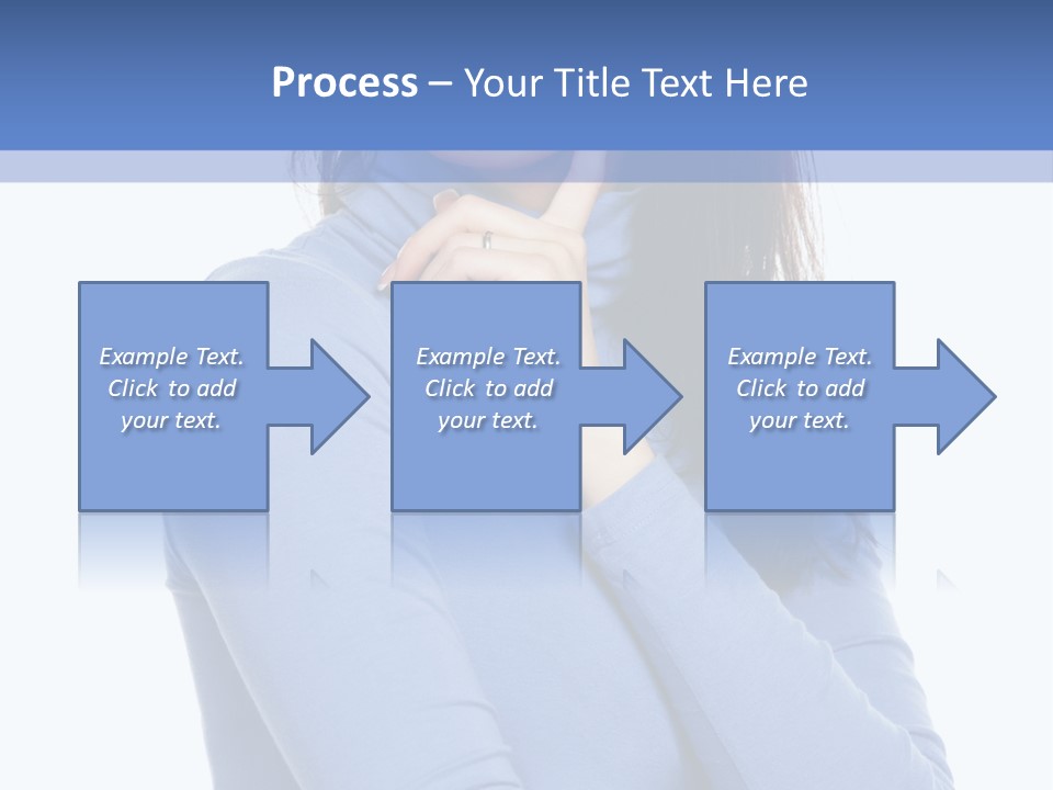 Thinking Woman Teen PowerPoint Template