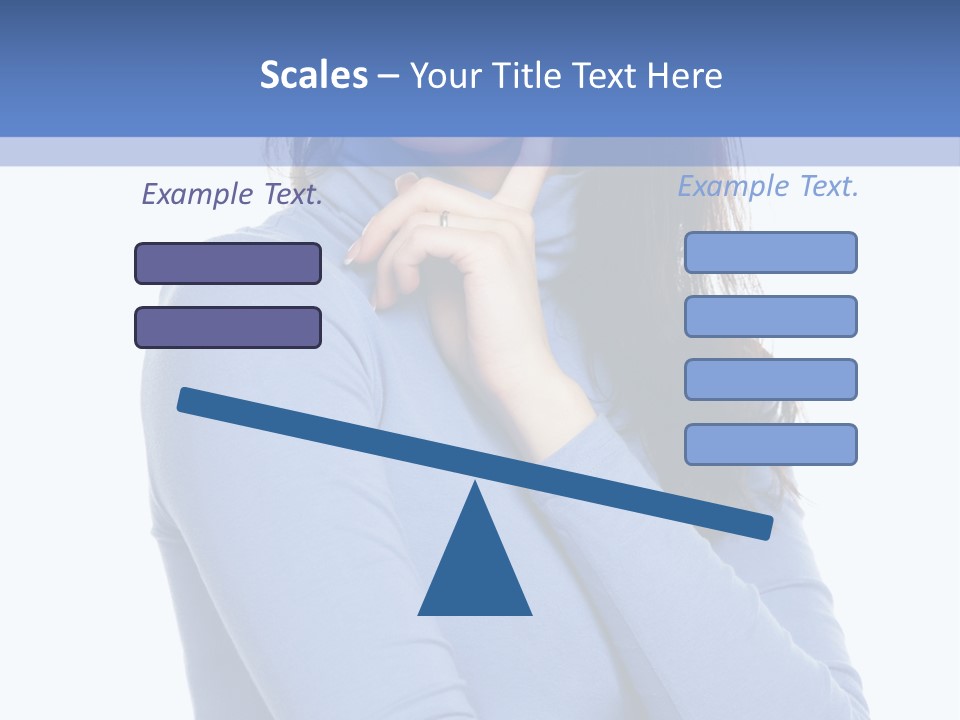 Thinking Woman Teen PowerPoint Template