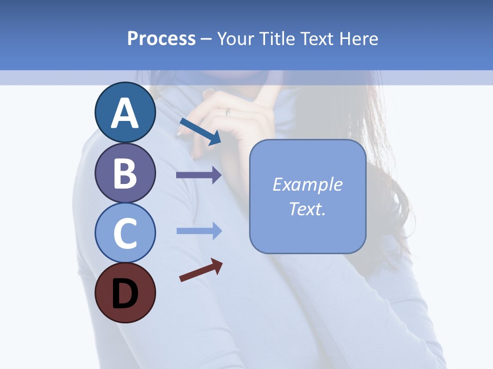 Thinking Woman Teen PowerPoint Template