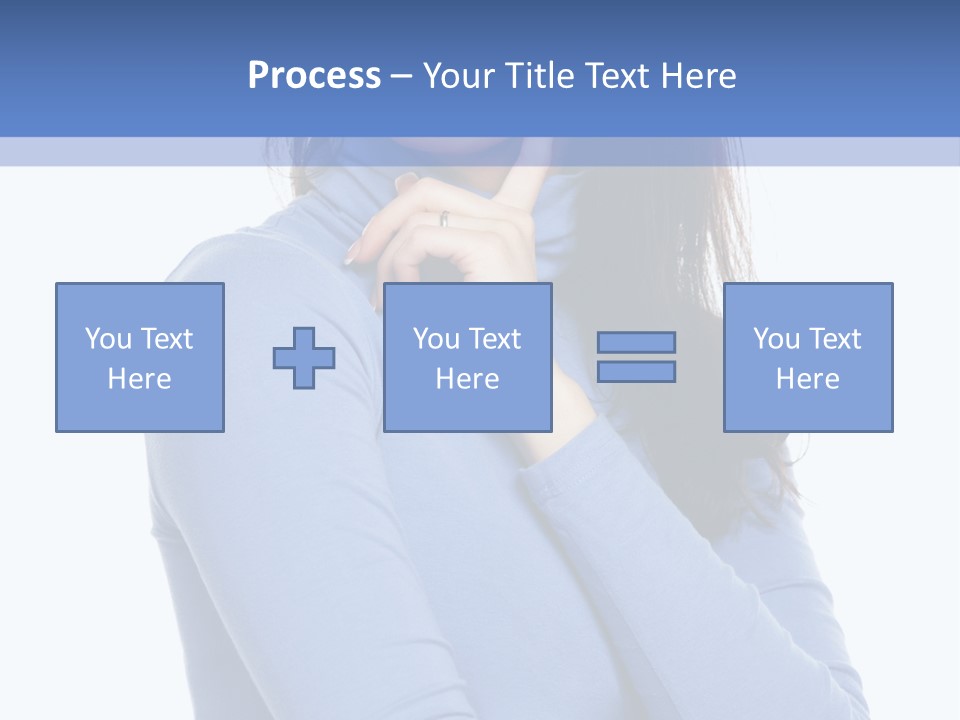 Thinking Woman Teen PowerPoint Template
