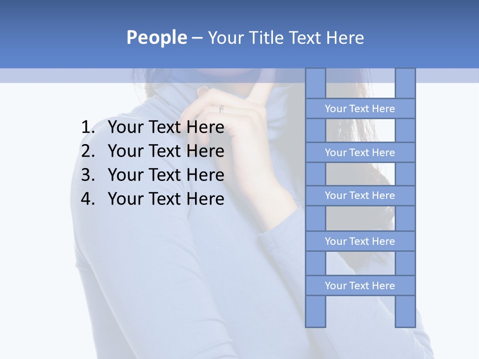 Thinking Woman Teen PowerPoint Template