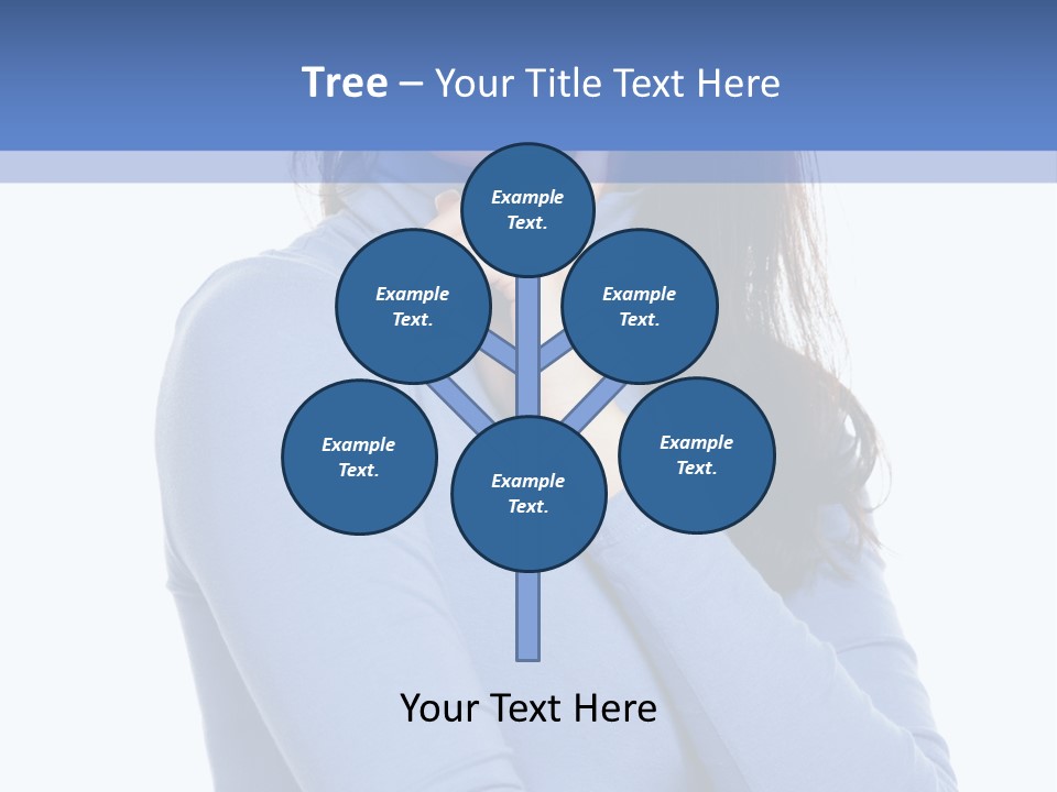 Thinking Woman Teen PowerPoint Template