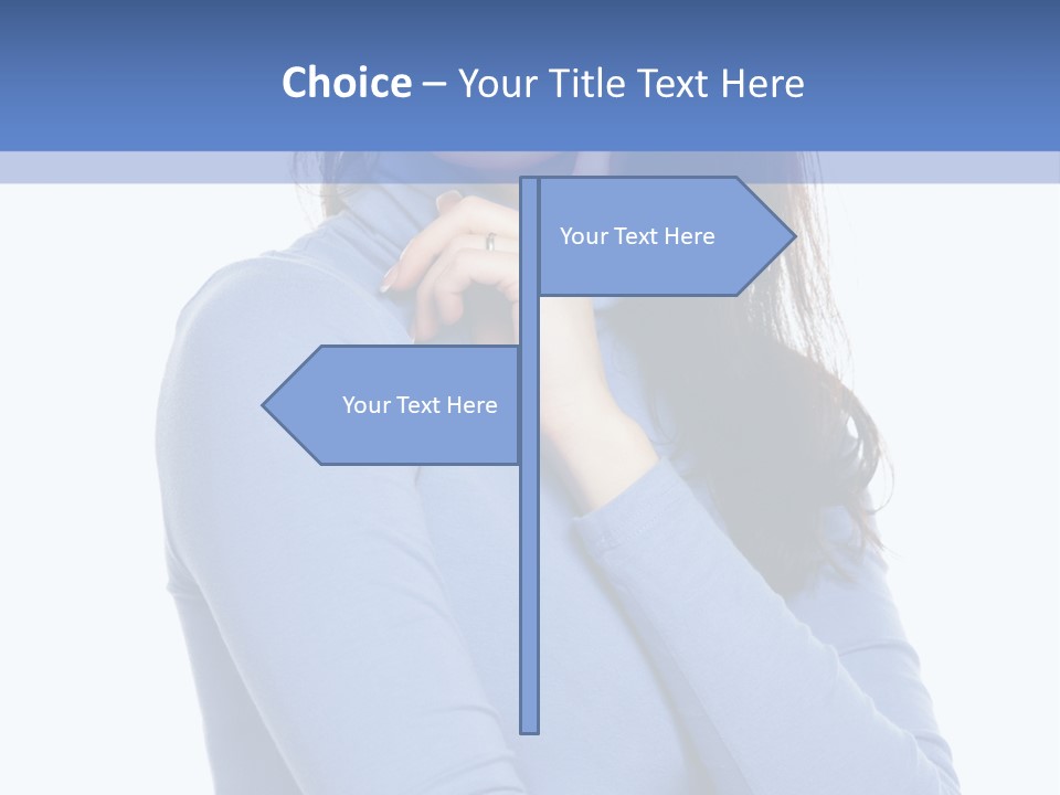 Thinking Woman Teen PowerPoint Template