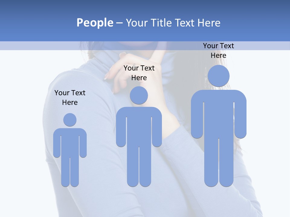 Thinking Woman Teen PowerPoint Template