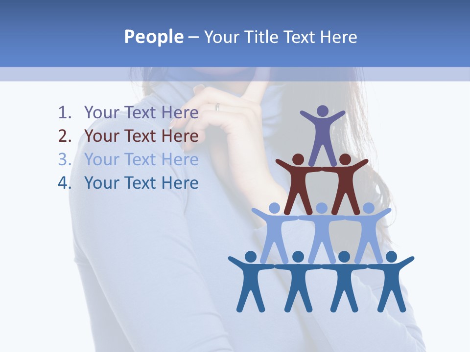 Thinking Woman Teen PowerPoint Template