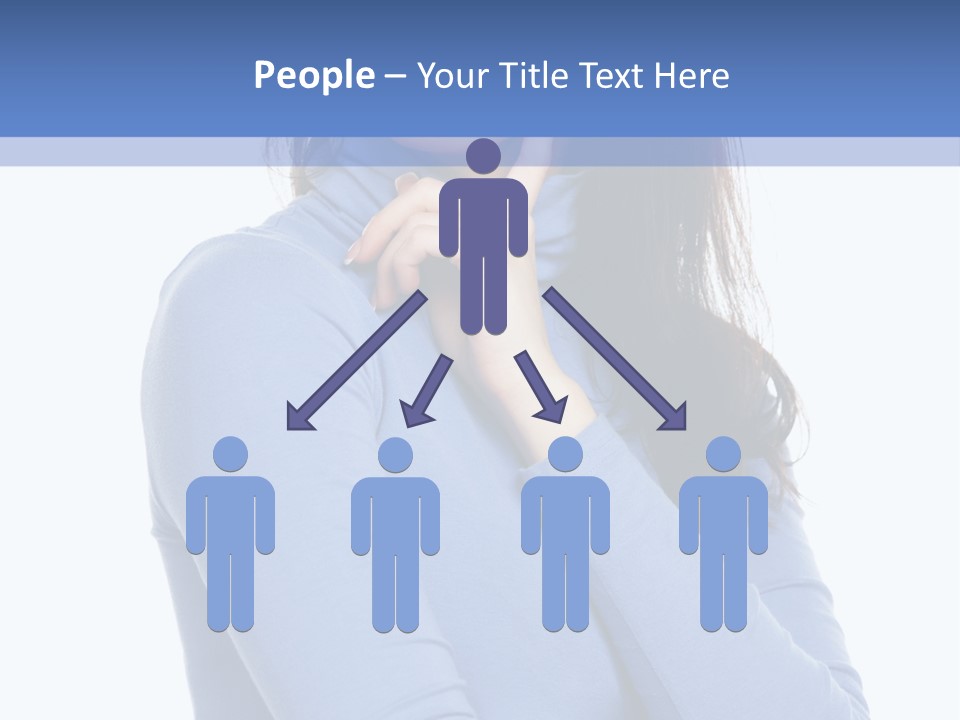 Thinking Woman Teen PowerPoint Template