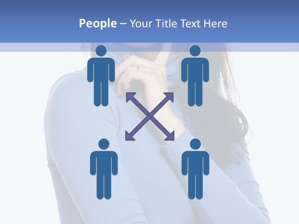 Thinking Woman Teen PowerPoint Template