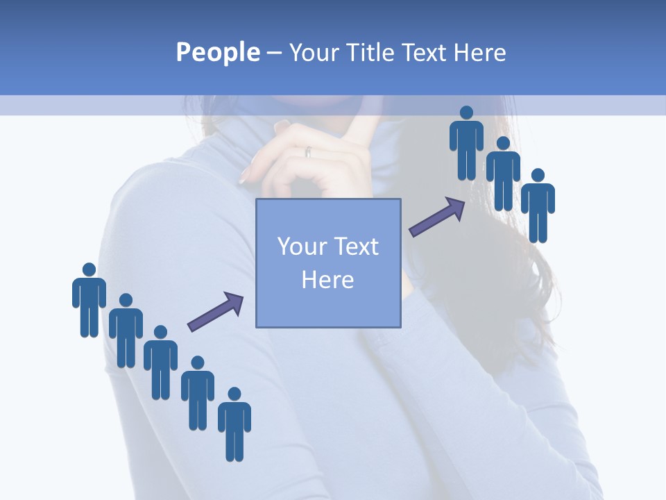 Thinking Woman Teen PowerPoint Template