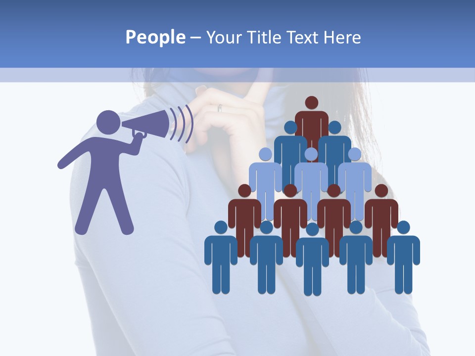 Thinking Woman Teen PowerPoint Template