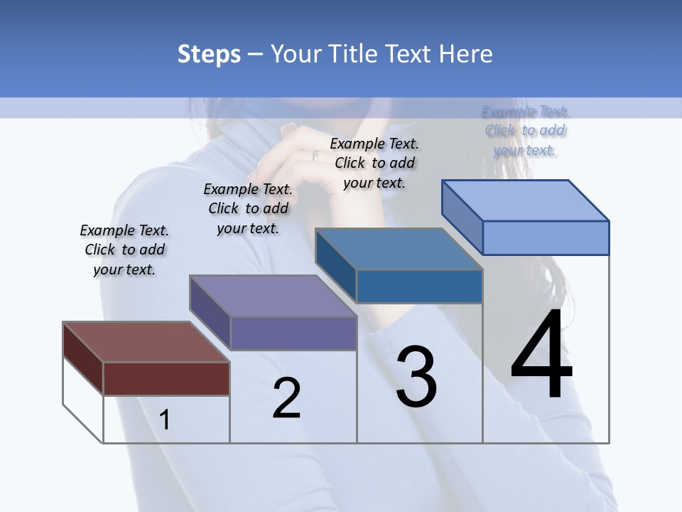 Thinking Woman Teen PowerPoint Template