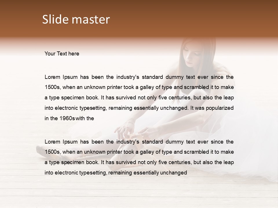 Boot Foot Ballerina PowerPoint Template