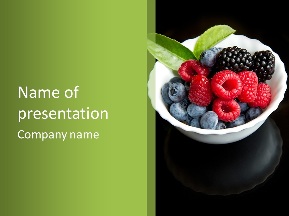 Ripe Black Blue PowerPoint Template