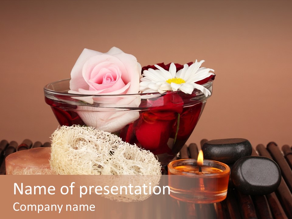 Candle Red Isolated PowerPoint Template