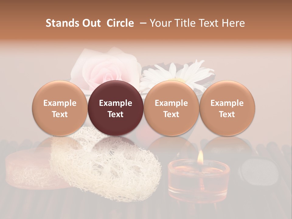 Candle Red Isolated PowerPoint Template