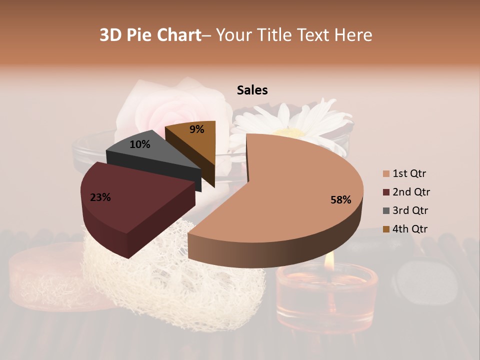 Candle Red Isolated PowerPoint Template