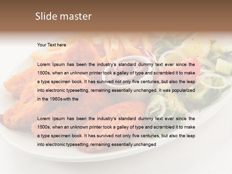 Objects Food Plate PowerPoint Template