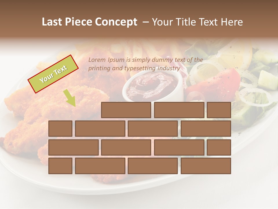 Objects Food Plate PowerPoint Template