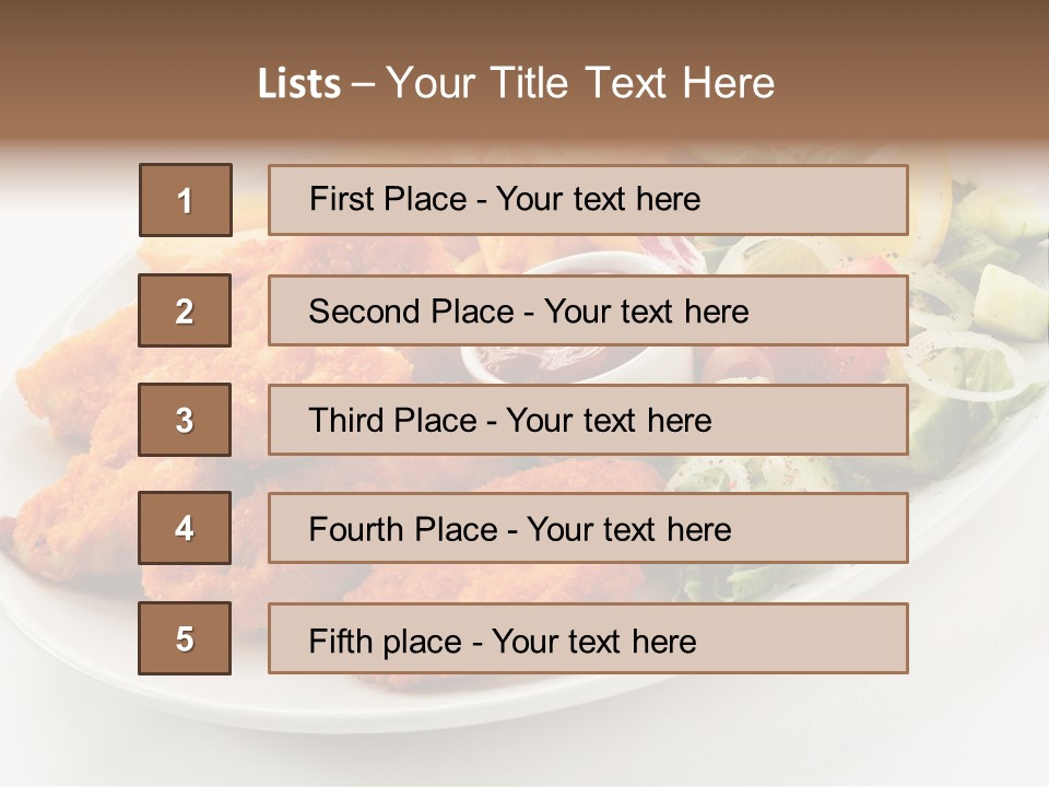 Objects Food Plate PowerPoint Template