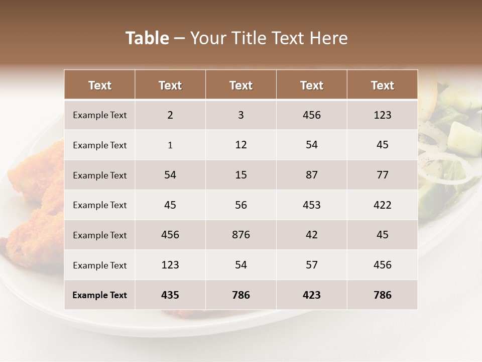 Objects Food Plate PowerPoint Template
