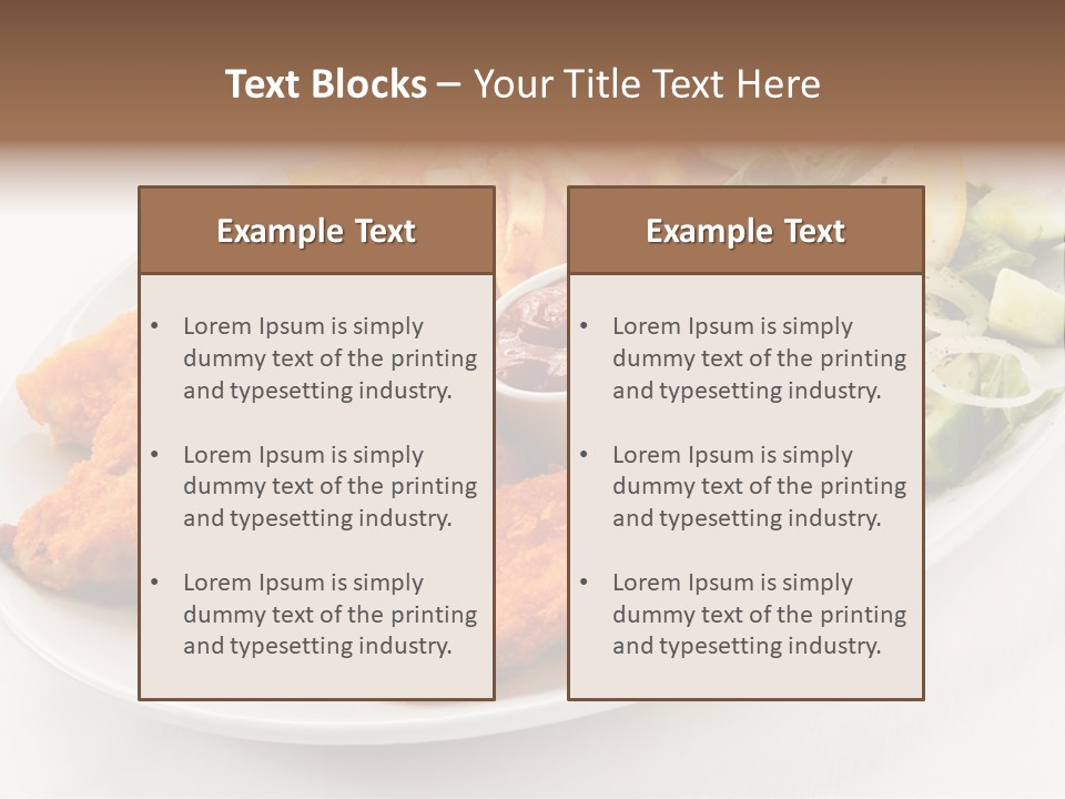 Objects Food Plate PowerPoint Template