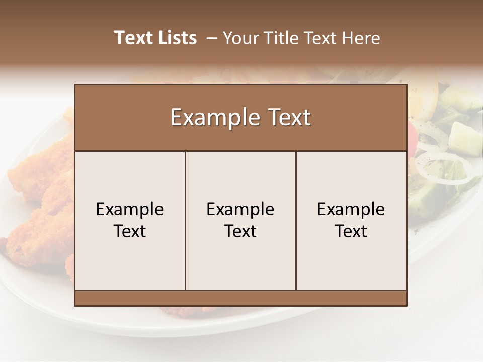 Objects Food Plate PowerPoint Template