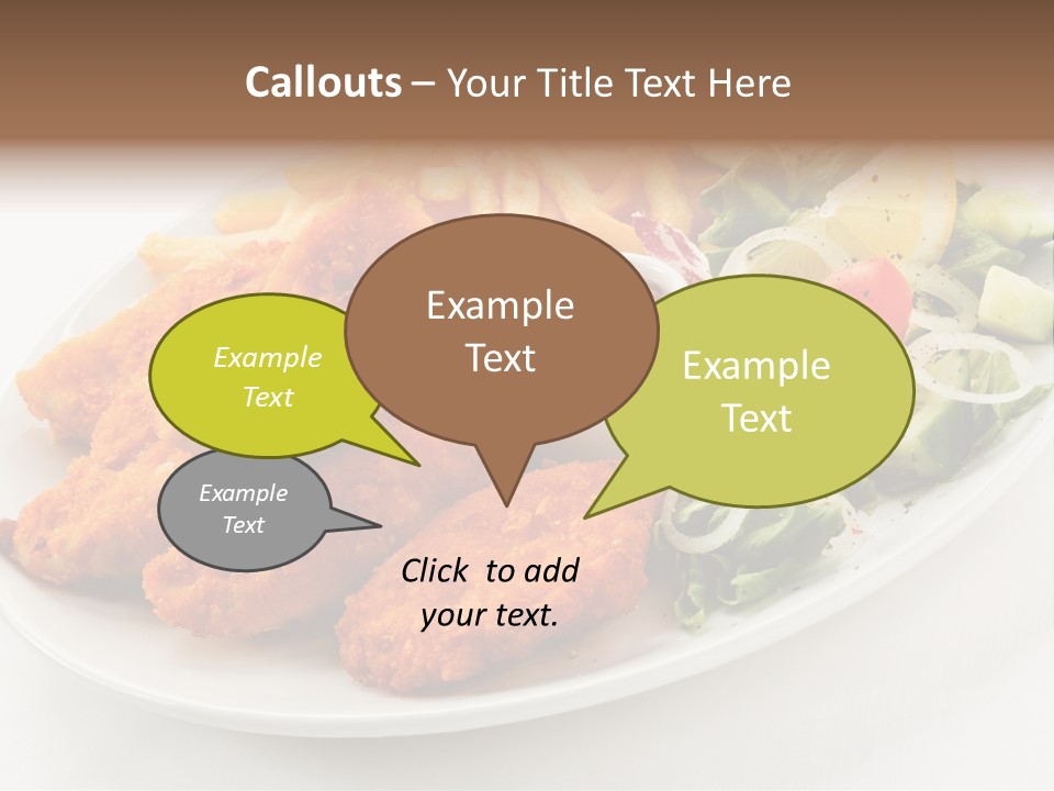 Objects Food Plate PowerPoint Template
