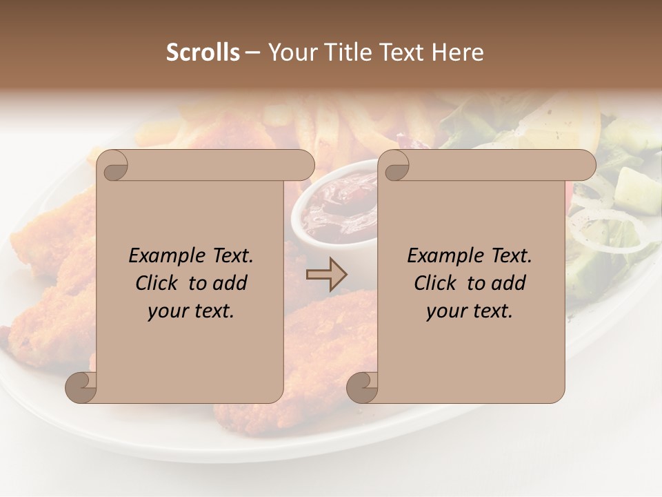 Objects Food Plate PowerPoint Template