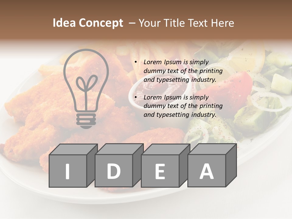Objects Food Plate PowerPoint Template