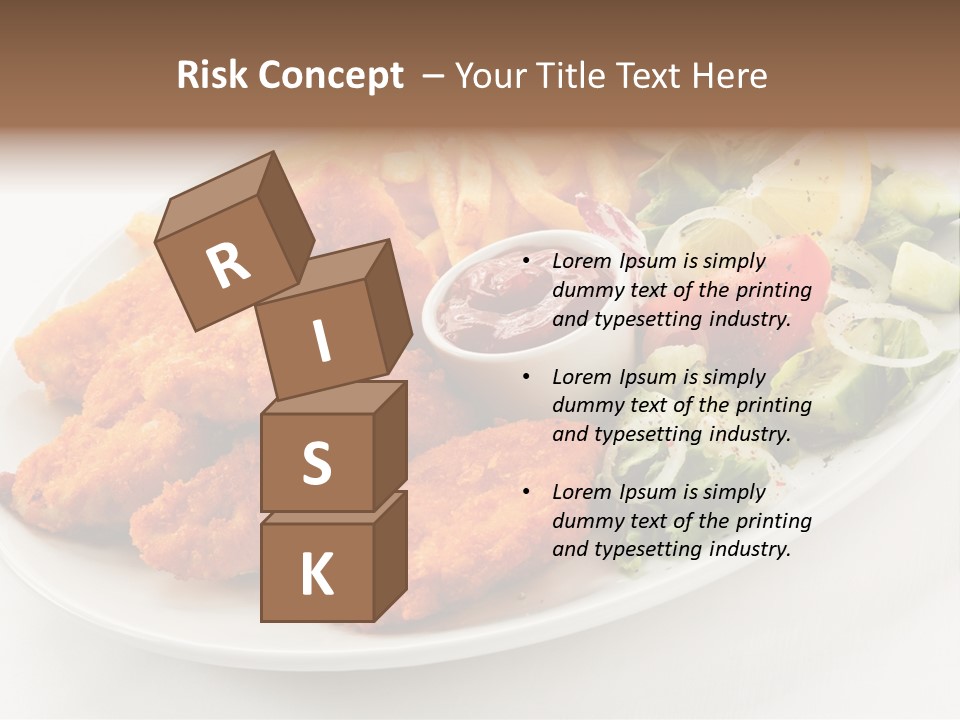 Objects Food Plate PowerPoint Template