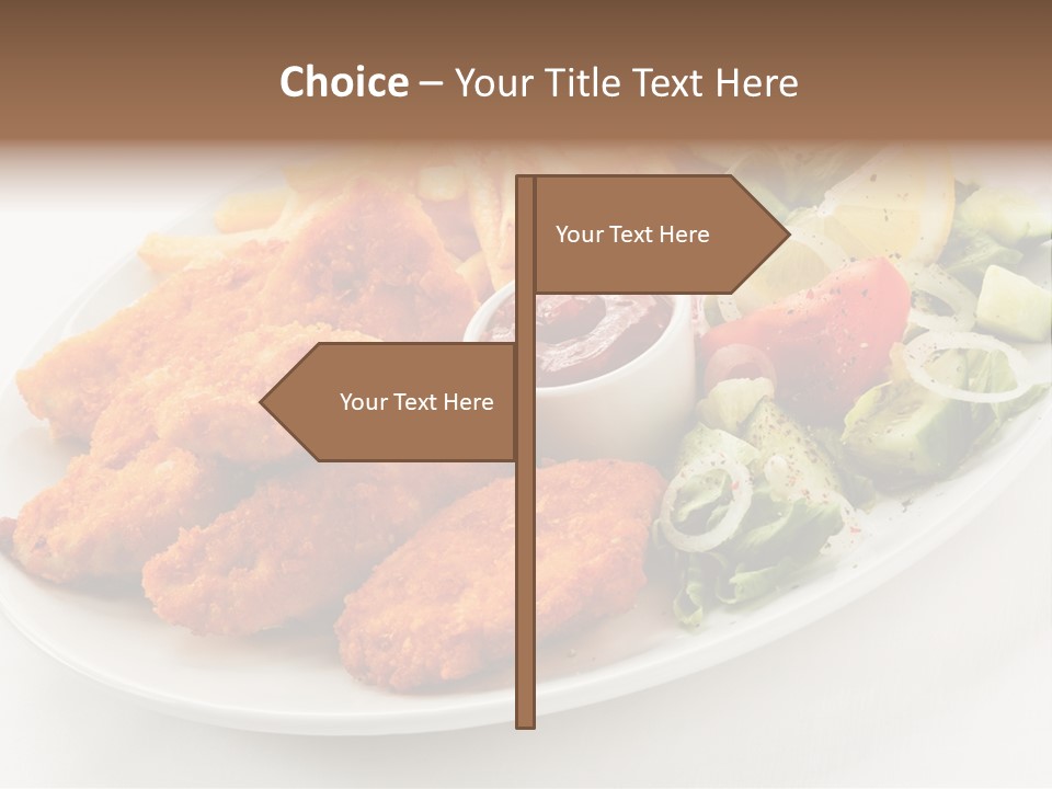 Objects Food Plate PowerPoint Template