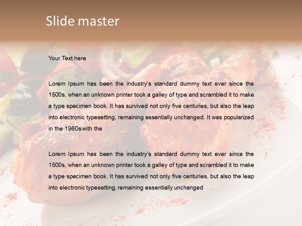 Garnish Fried Plate PowerPoint Template