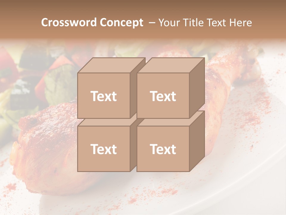 Garnish Fried Plate PowerPoint Template