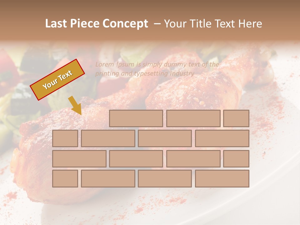 Garnish Fried Plate PowerPoint Template