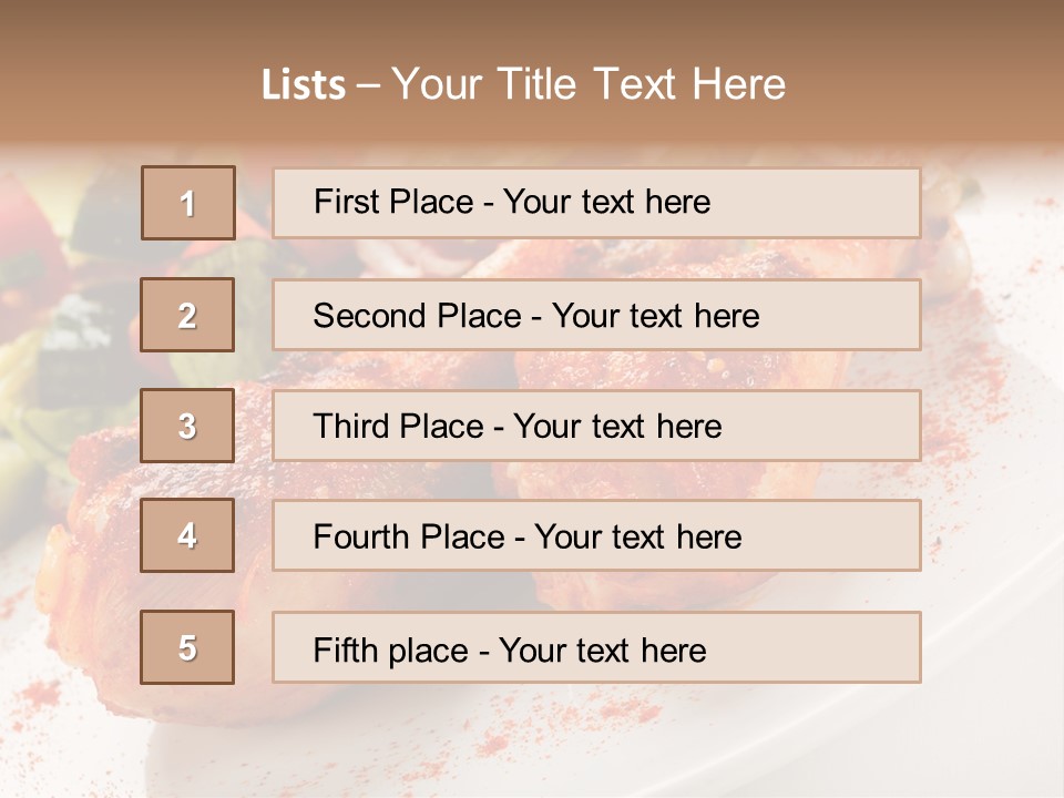 Garnish Fried Plate PowerPoint Template